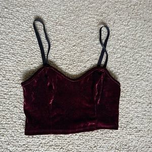Velvet bralette by Urban Outfitters size XS Sparkle & Fade